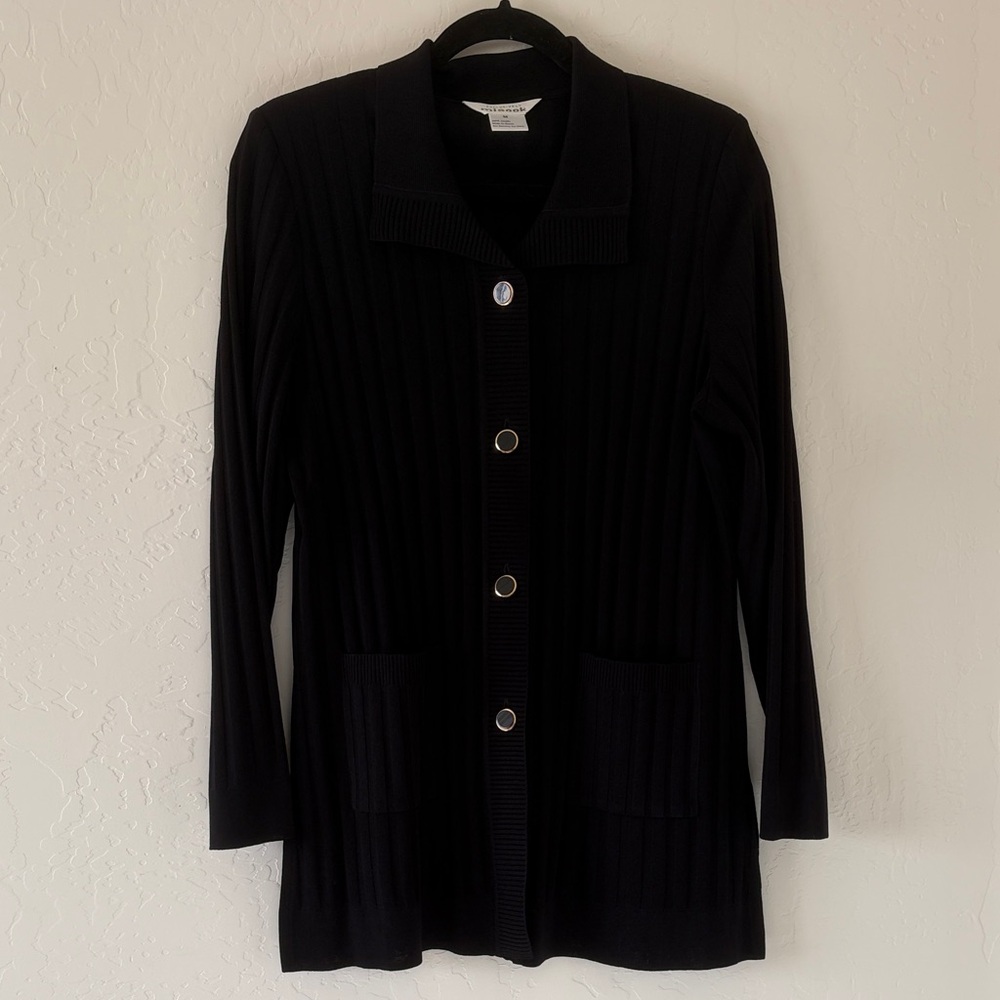 Exclusively Misook Button Cardigan